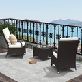 3 Pieces Rattan Bistro Set