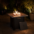 71 x 71cm 40000 BTU Gas Firepit Table - grey
